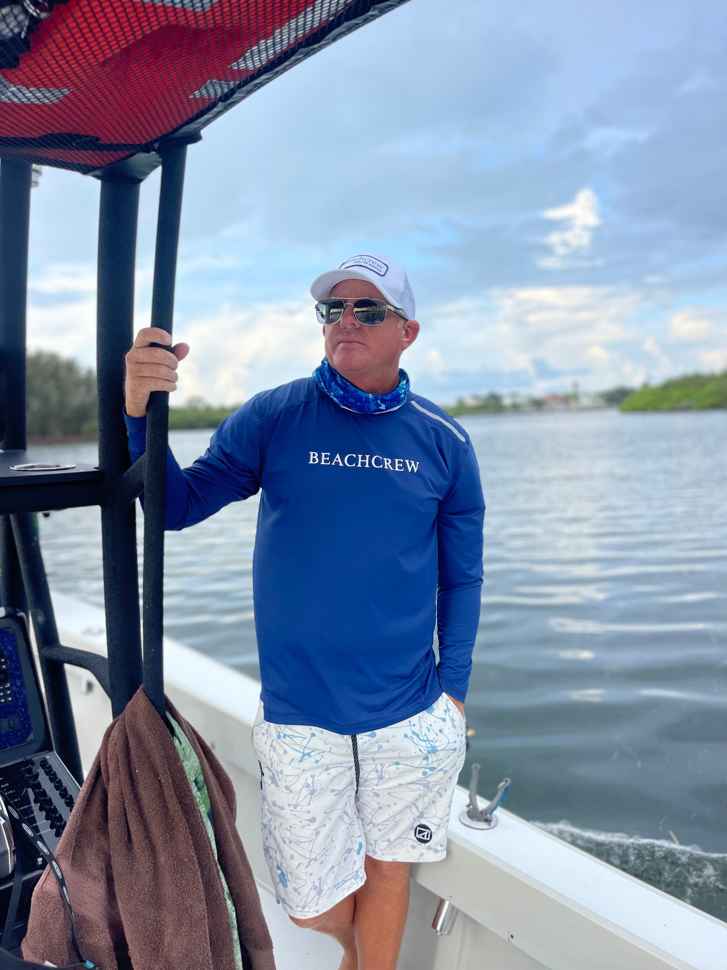 Mens Long Sleeve Shirt Premium SPF 50 BQSS Sun Shirt